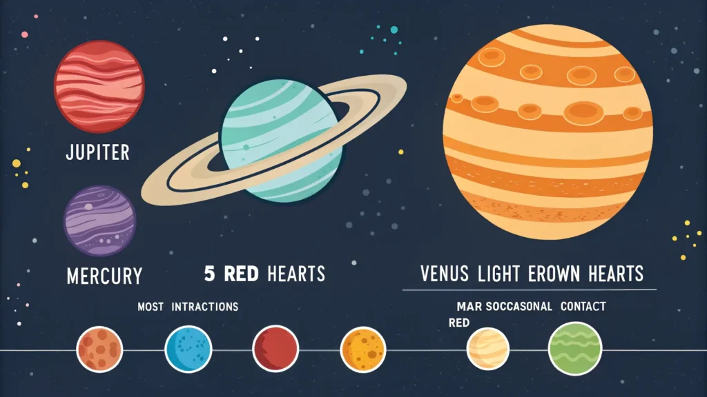 Snapchat planets order explained with Mercury to Neptune showing friend ranking positions and meanings