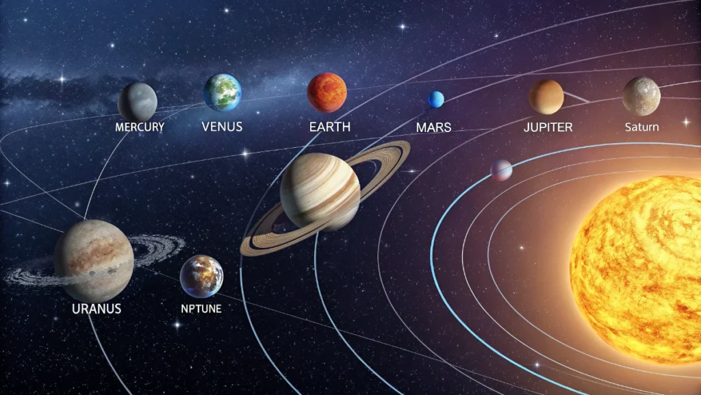 Snapchat planets solar system showing Mercury to Neptune representing best friends ranking positions 1 through 8