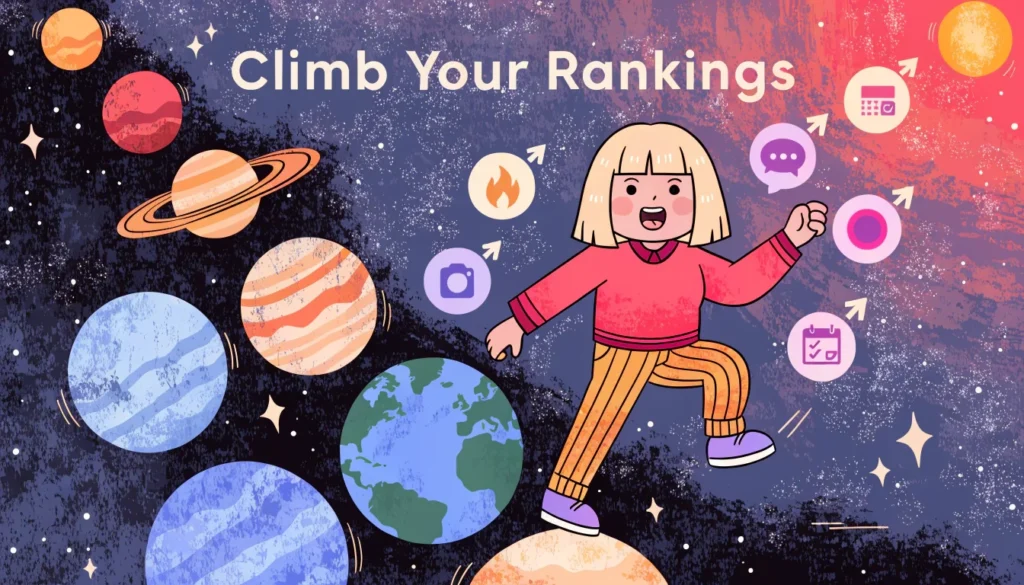 Tips to climb snapchat planet order from Neptune to Mercury showing engagement strategies and streak maintenance